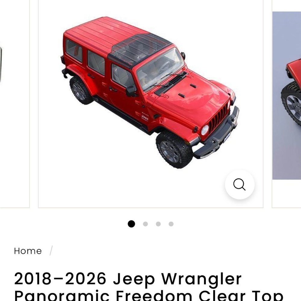 Red Jeep Wrangler Model Car